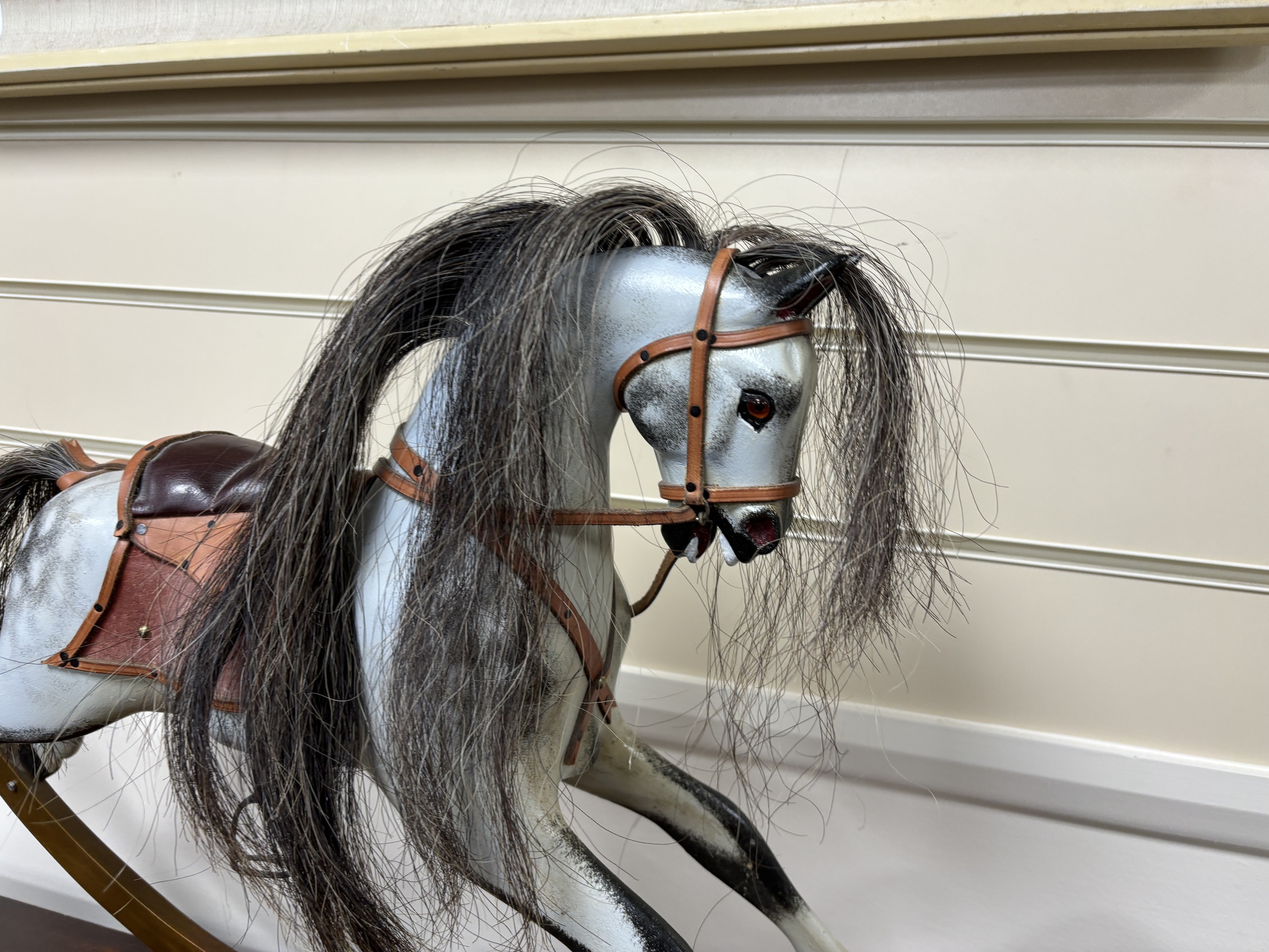 A Stevenson's miniature model rocking horse, width 72cm, height 49cm